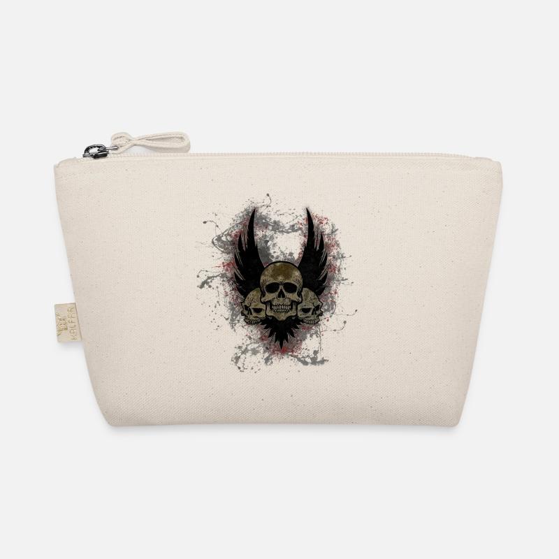 Totenkopf Tod Paint Splatter Art - Bio-Täschchen - Natur