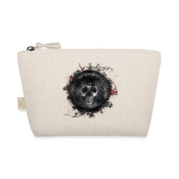 Gothic Death Skull Paint Splatter Art - Organic Pouch - nature - Front