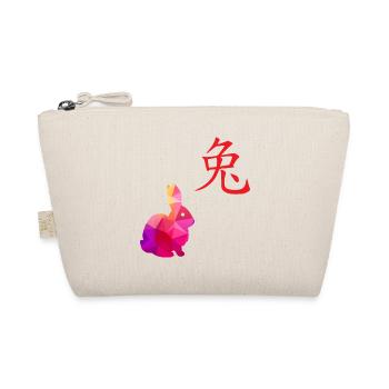 Chinesisches Sternzeichen Hase - Geschenkidee - Bio-Täschchen - Natur - Vorne