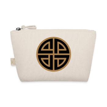 Viking Celtic shield knot, Protection Amulet, - Organic Pouch - nature - Front