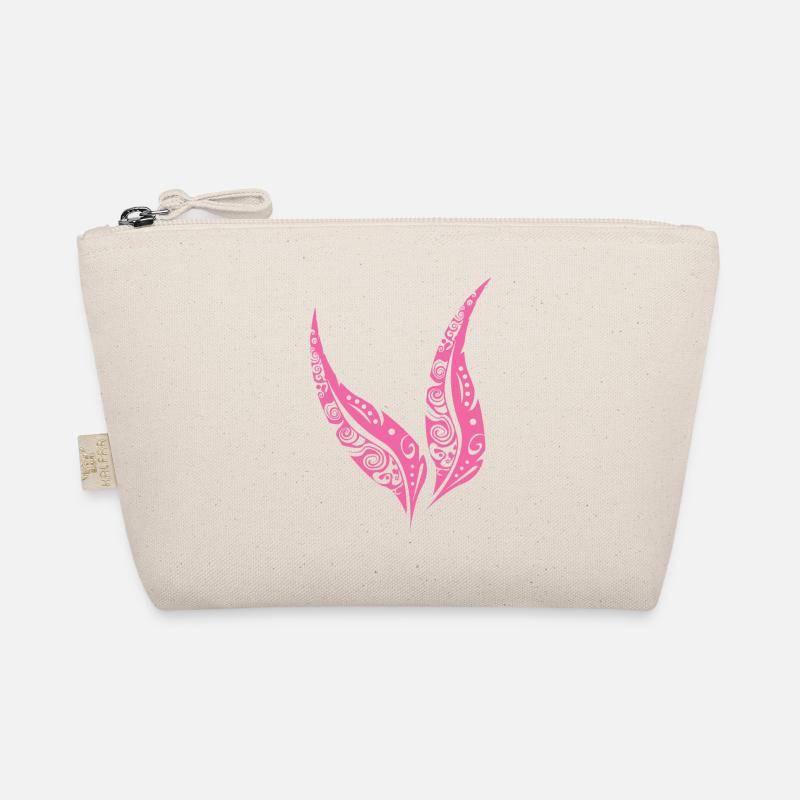 Maori Feather Feathers Pink - Gift Idea Organic Pouch