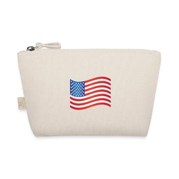 Amerikanische Flagge - Bio-Täschchen - Natur - Vorne