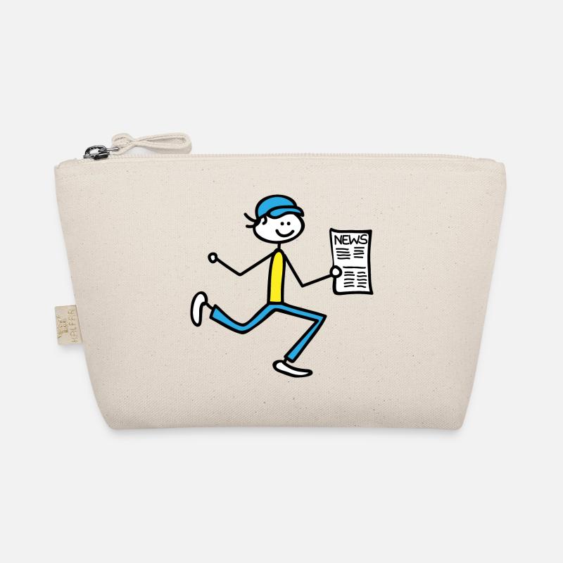 Mann mit Zeitung Bio-Täschchen