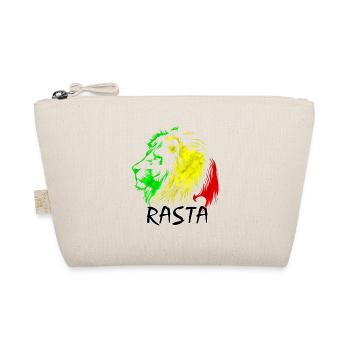 Rasta Löwe: Grün-Gelb-Rot Stil - Bio-Täschchen - Natur - Vorne