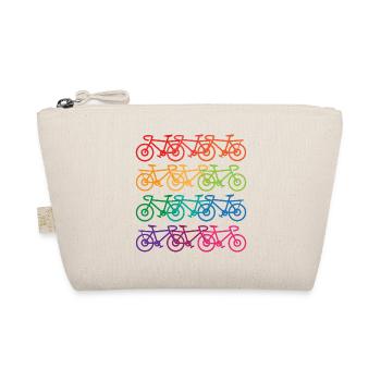 Bicycle Colorful Bicycles Bicycles - Gift Idea - Organic Pouch - nature - Front
