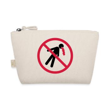 puke forbidden shield no blood funny vomit - Organic Pouch - nature - Front