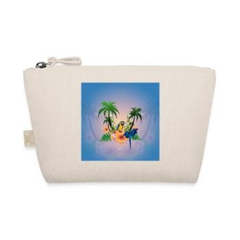 Design tropical avec des palmiers et des perroquets. - Trousse biologique - nature - Devant