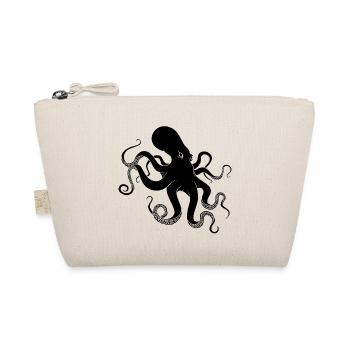 Schwarzer Oktopus - Bio-Täschchen - Natur - Vorne