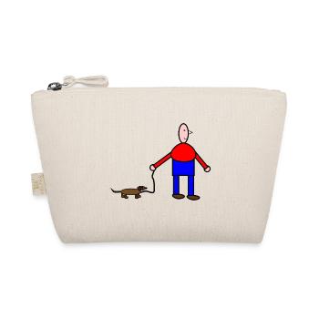 Humorous animal and human drawing - Organic Pouch - nature - Front