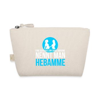 Midwife Gift Idea for Midwives Profession - Organic Pouch - nature - Front