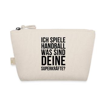 Handball Handballer Handballschuhe Geschenkidee - Bio-Täschchen - Natur - Vorne