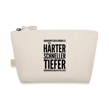 Krankenpfleger T-Shirt Pflegerin Pfleger Geschenk - Bio-Täschchen - Natur - Vorne