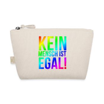 Antifa T-Shirt links gegen rechts Geschenkidee - Bio-Täschchen - Natur - Vorne