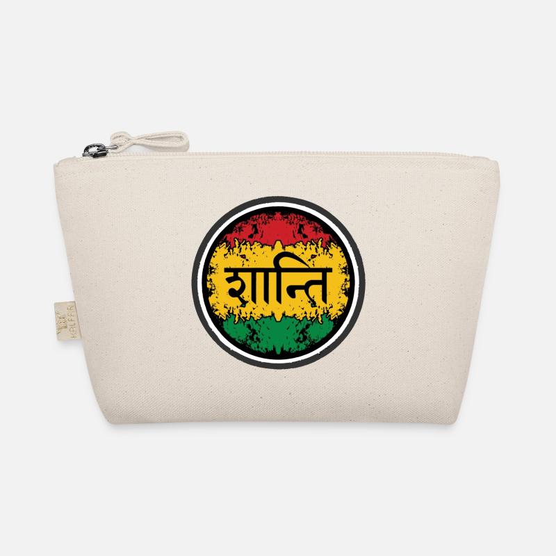 Indian Peace Lettering Reggae Organic Pouch