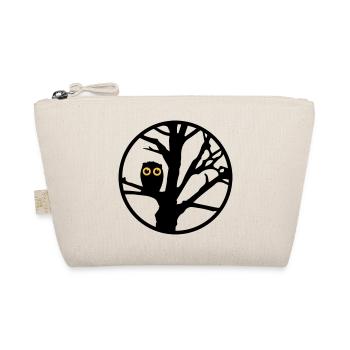 An owl sitting on a tree - Organic Pouch - nature - Front