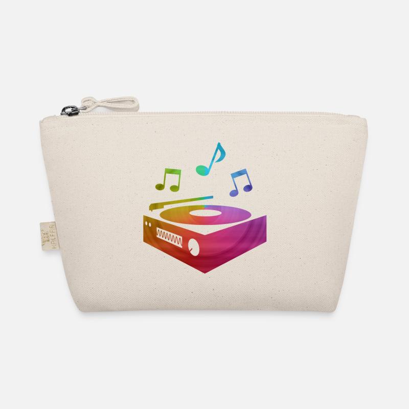 colorful record player Organic Pouch