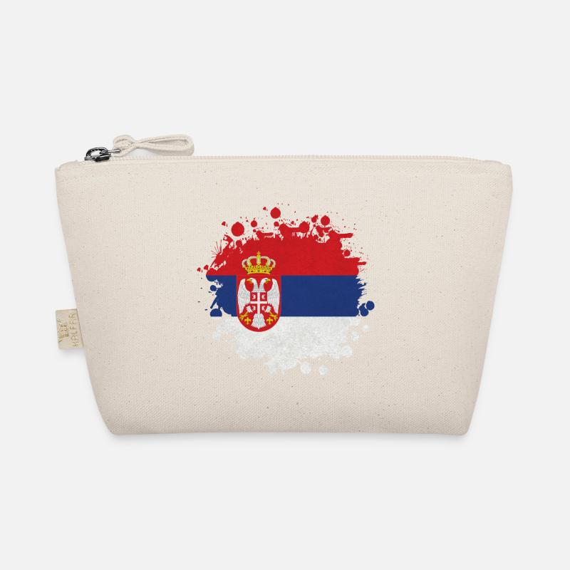 Serbie Klecks / Cadeau De Belgrade Balkans drapeau Trousse biologique