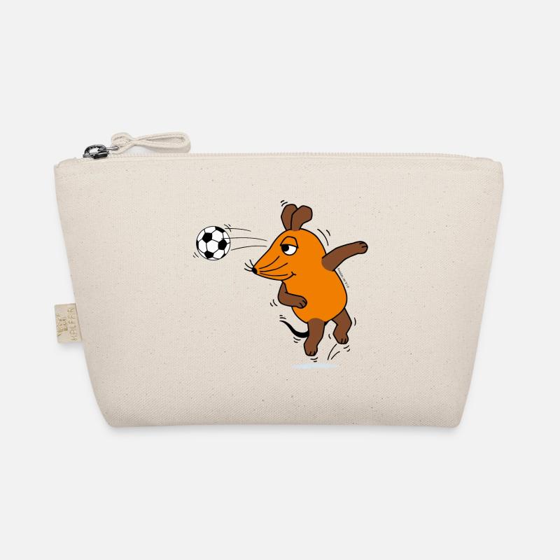 Die Maus Kopfball beim Fußball - Bio-Täschchen - Natur
