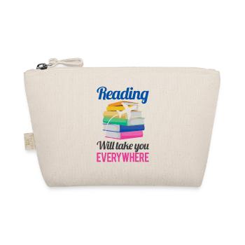 Reading takes you anywhere else in the world hobby - Organic Pouch - nature - Front