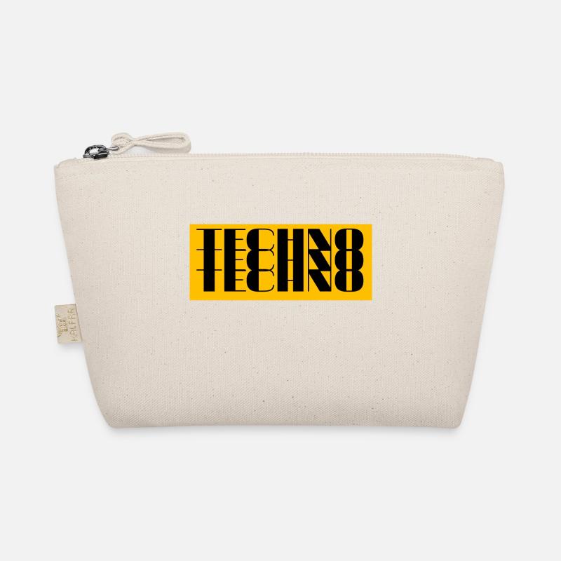techno techno techno yellow Organic Pouch