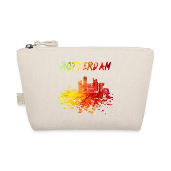 Rotterdam Skyline / Gift City Netherlands - Organic Pouch - nature - Front