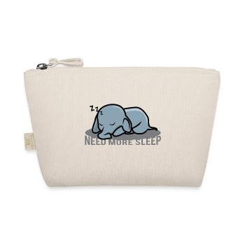 Little elephant needs more sleep bed dream - Organic Pouch - nature - Front