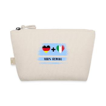 Germany and Italy 100% Ingenious / Gift - Organic Pouch - nature - Front