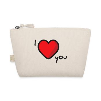i love you - Organic Pouch - nature - Front