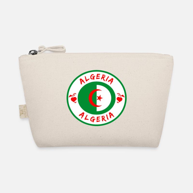 Algeria Circle with National Flag Gift Algiers Organic Pouch