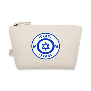 Israel Circle with National Flag Gift - Organic Pouch - nature - Front