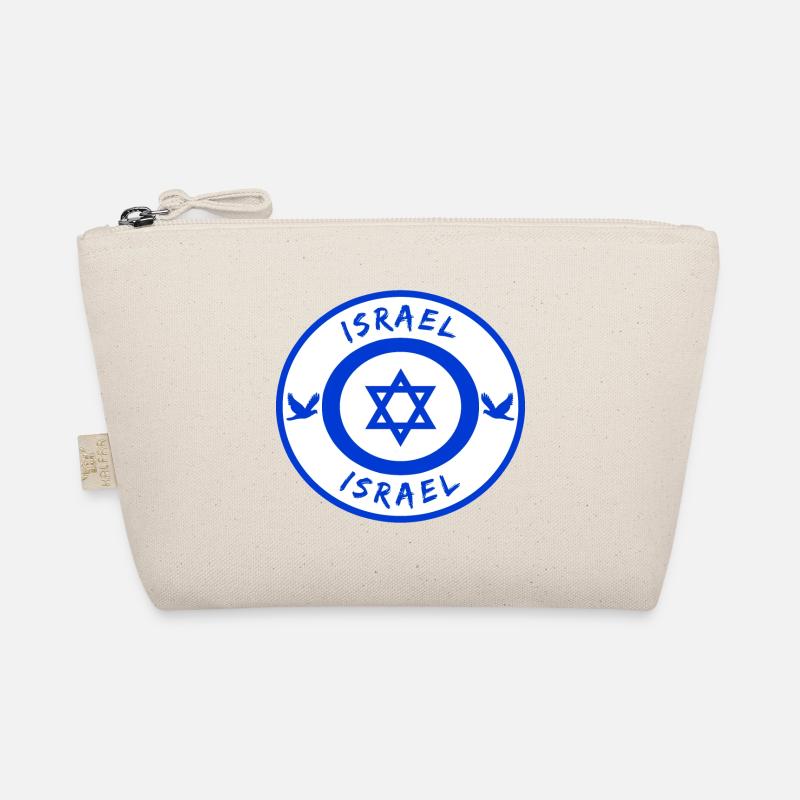 Israel Kreis mit Nationalflagge Geschenk - Bio-Täschchen - Natur