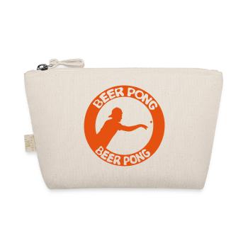 beer pong player player logo - Organic Pouch - nature - Front