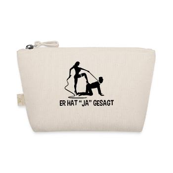 Ehe Heirat Hochzeit Junggeselle Junggesellin Party - Bio-Täschchen - Natur - Vorne