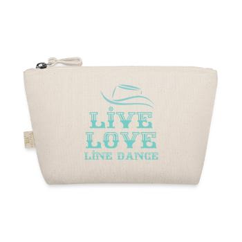 Line Dancer Motto: Live, Love, Line Dance - Organic Pouch - nature - Front