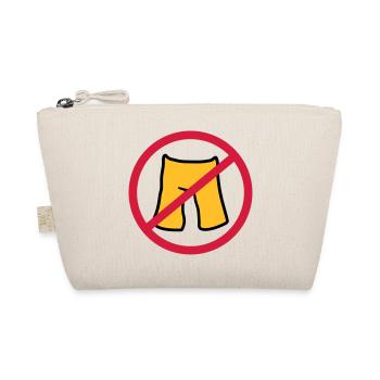 keine hose anziehen kurze shorts verboten schild z - Bio-Täschchen - Natur - Vorne