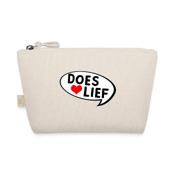 Doeslief Sweet Message Heart - Organic Pouch - nature - Front