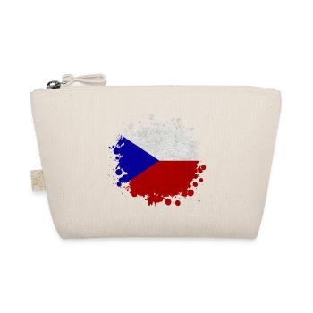Czech Republic Klecks / Gift Prague Flag - Organic Pouch - nature - Front