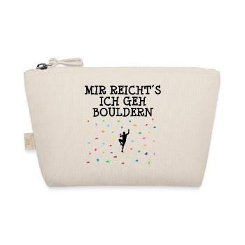 Bergsteigen Klettern Bouldern Spruch Sport Lustig - Bio-Täschchen - Natur - Vorne