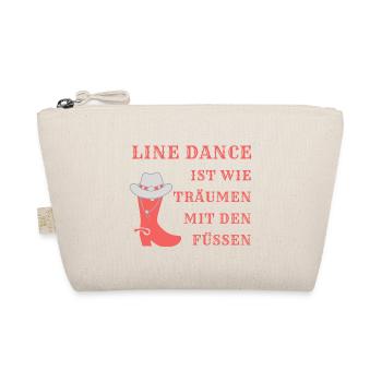 Motto: Line Dance ist wie Träumen mit den Füßen - Bio-Täschchen - Natur - Vorne