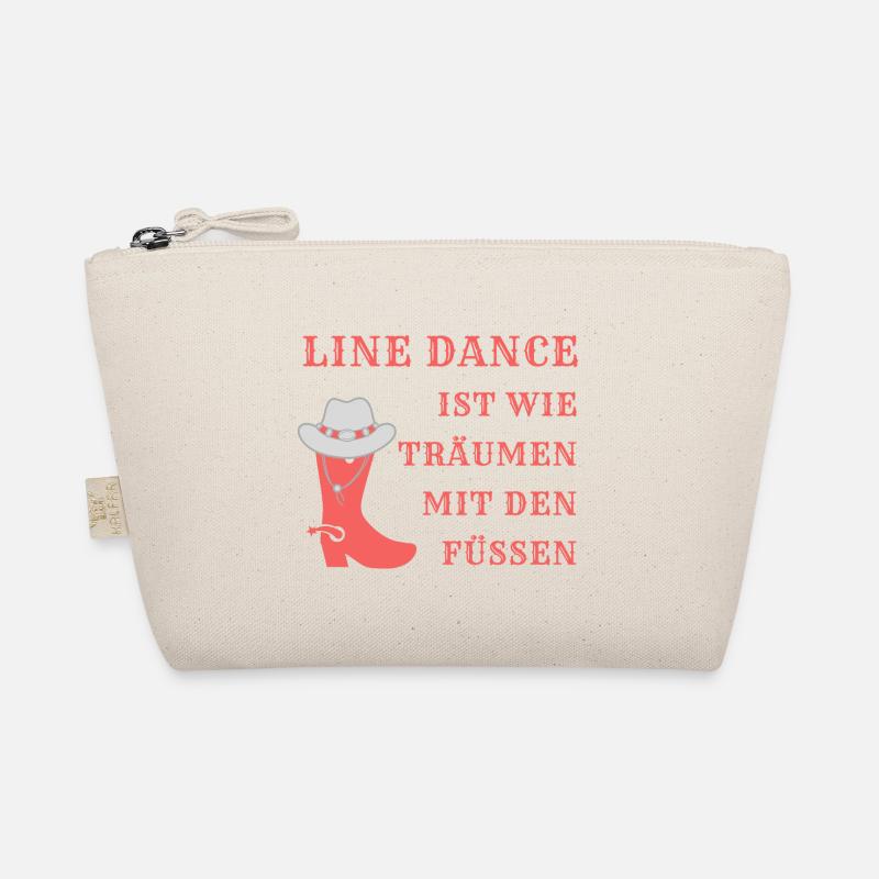Motto: Line Dance ist wie Träumen mit den Füßen - Bio-Täschchen - Natur