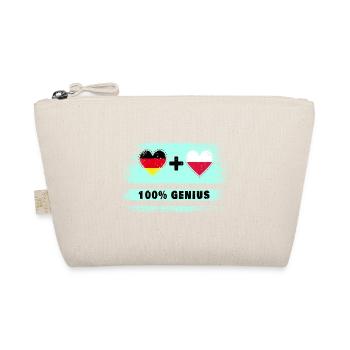 Germany and Poland 100% Ingenious / Gift - Organic Pouch - nature - Front