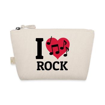 I love Rock j'aime le rock - Trousse biologique - nature - Devant