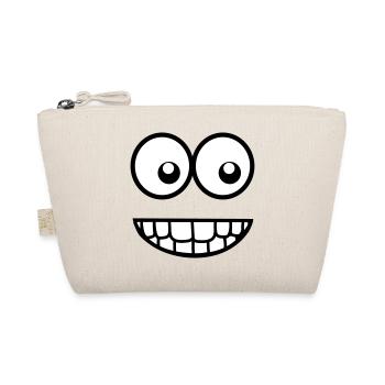 Funny Comic Face (Crazy & Cool) - Smiley - Organic Pouch - nature - Front