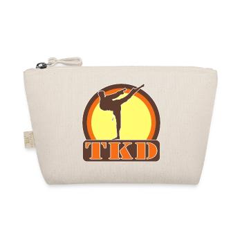 Teakwondo TKD Fighter - Vintage Retro Style - Organic Pouch - nature - Front