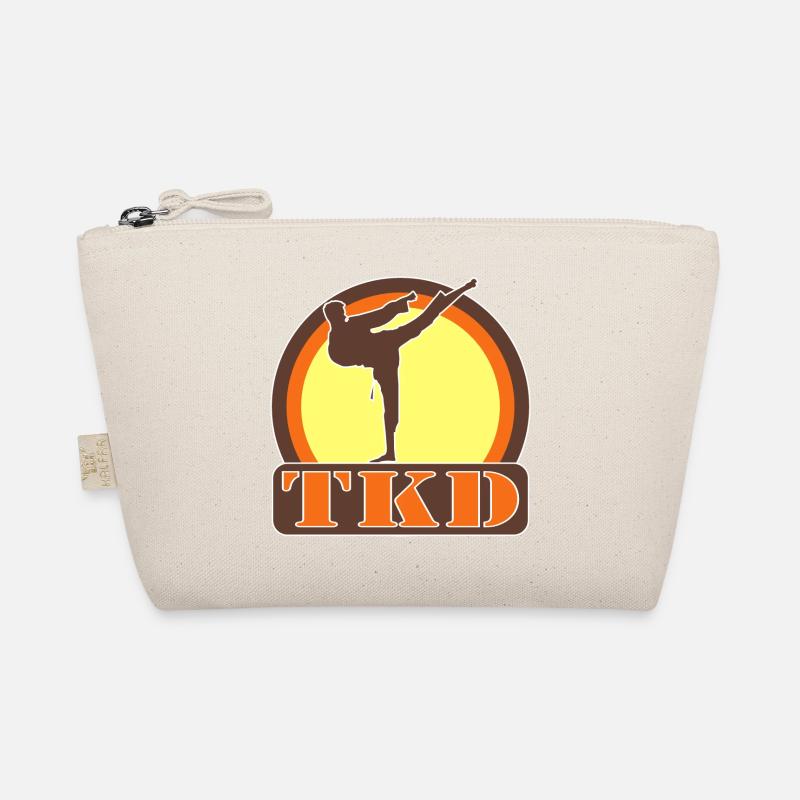 Teakwondo TKD Fighter - Vintage Retro Style Organic Pouch