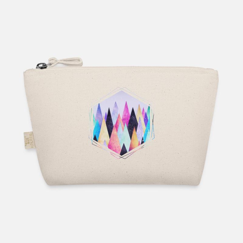 Hipster Dreieck (Geometrie) Abstrakte Berge Design - Bio-Täschchen - Natur