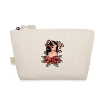OldSchoolTattooGirlwithLeopard - Organic Pouch - nature - Front
