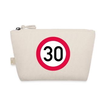 30 ans Attention ! Panneau de signalisation 30 km/h - Trousse biologique - nature - Devant