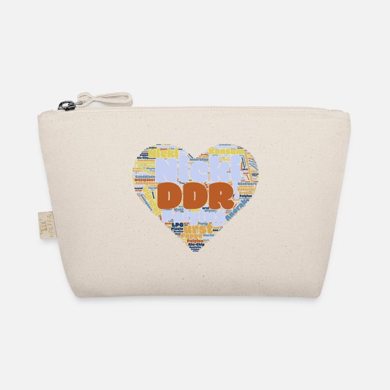 Wortwolken Herz mit Ostalgie Charme (DDR) - Bio-Täschchen - Natur
