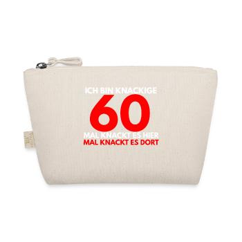 Ich bin knackige 60 mal knackt es hier mal knackt - Bio-Täschchen - Natur - Vorne